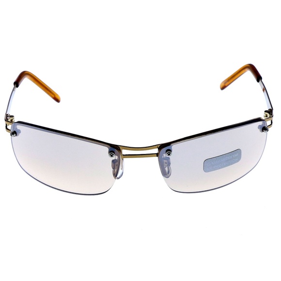 Liz Claiborne Accessories - Liz Claiborne  Gold-Tone Designer Semi-Rimless-Sun